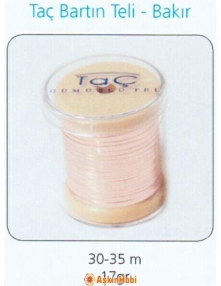 Tel Kırma Malzemeleri Taç Tel Kırma Teli BAKIR 17gr (30-35m) 17gr (30-35m) Tel Kırma Malzemeleri Taç Tel Kırma Teli BAKIR 17gr (30-35m) 17gr (30-35m)