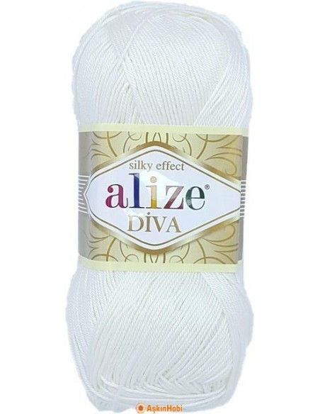 Alize Diva Alize Diva 1055, Sugar White 1055