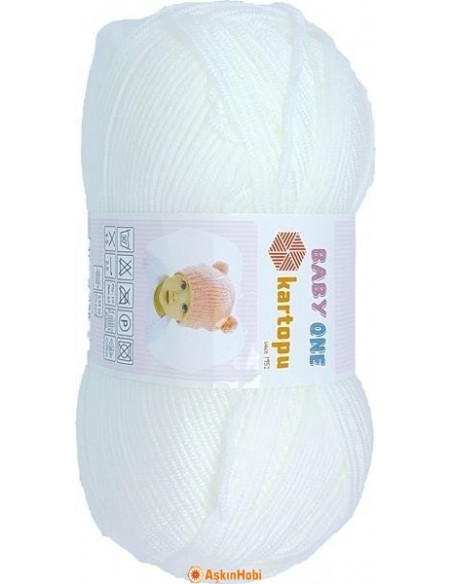 Kartopu Baby One KARTOPU BABY ONE KNITTING YARN K010 WHITE K010