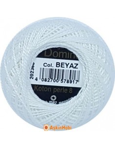 Domino Cotton Perle 8 Domino Koton Perle Beyaz (No:8) Beyaz (No:8)