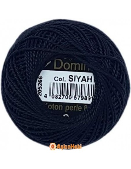 Domino Koton Perle 8 Domino Koton Perle Siyah (No:8) Siyah (No:8)