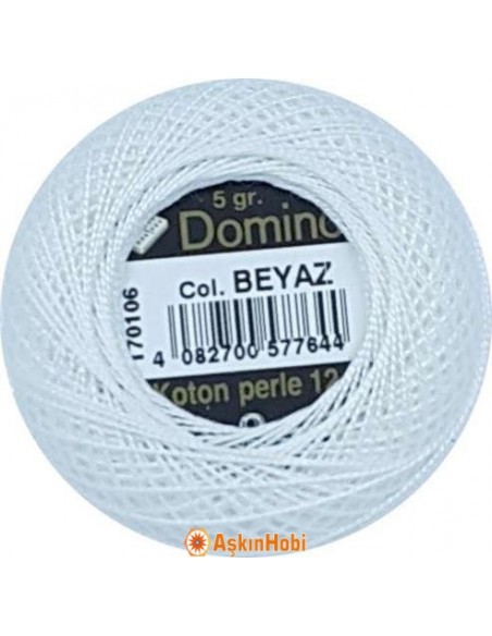 Domino Koton Perle 12 Domino Koton Perle Beyaz (No:12) Beyaz (No:12)