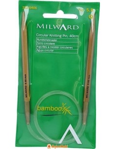 Milward 40 cm circular Bamboo Knitting Needle Milward 40 cm Bamboo Circular Knitting Pins 5.5 mm 5,5