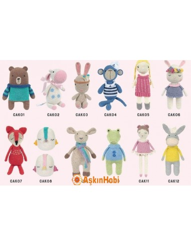Tığ İşi Amigurumi Oyuncak Setleri Tiğ İşi Amigurumi Oyuncak Kiti Cak08 CAK08