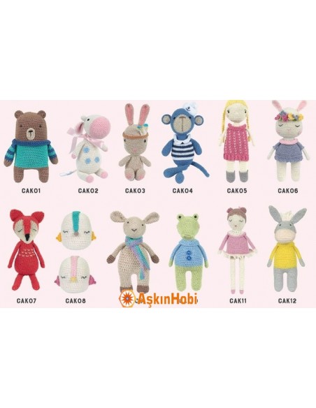 Tığ İşi Amigurumi Oyuncak Setleri Tiğ İşi Amigurumi Oyuncak Kiti Cak08 CAK08