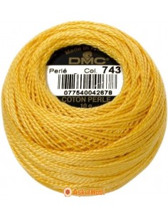 Dmc Coton Perle Art 116 DMC Coton Perle 743 (No:5-8-12) art  743