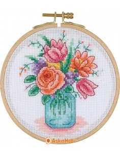ACS Series Cross-stitch Kits Tuva Cross Stitch Kit With Wooden Hoop Acs02 ACS02