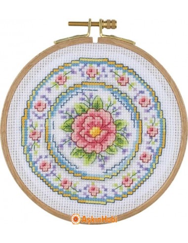 Sititch Kits, Tuva Cross Stitch Kit With Wooden Hoop Acs05