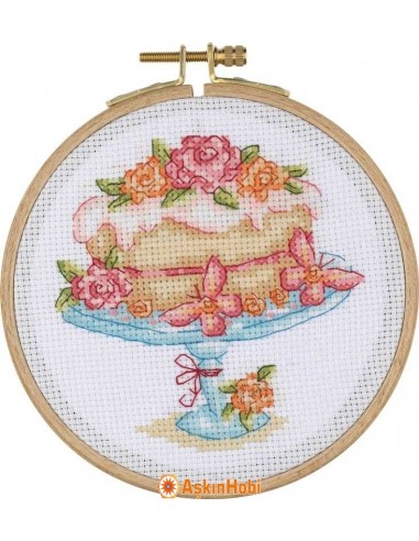 Sititch Kits, Tuva Cross Stitch Kit With Wooden Hoop Acs06
