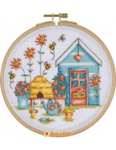 BCS Series Cross-stitch Kits Tuva Cross Stitch Kit With Wooden Hoop Bcs05 BCS05