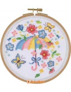 BCS Series Cross-stitch Kits Tuva Cross Stitch Kit With Wooden Hoop Bcs07 BCS07