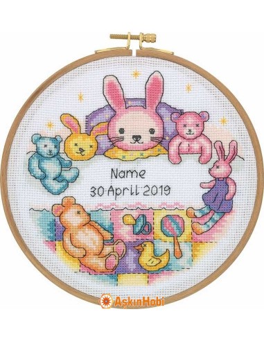 Sititch Kits, Tuva Cross Stitch Kit With Wooden Hoop Ccs03