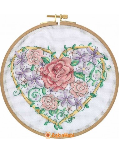 Sititch Kits, Tuva Cross Stitch Kit With Wooden Hoop Ccs05