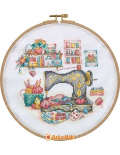 DCS Series Cross-stitch Kits Tuva Cross Stitch Kit With Wooden Hoop Dcs01 DCS01