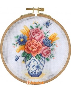 ACS Series Cross-stitch Kits Tuva Cross Stitch Kit With Wooden Hoop Acs01 ACS01