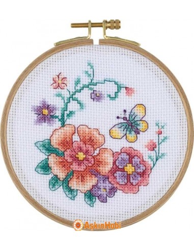 Tuva Cross Stitch Kit With Wooden Hoop Acs03