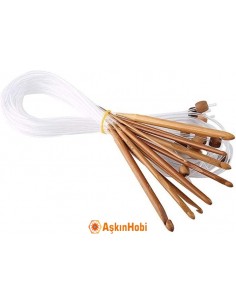 Bamboo Crochet with Line MİSİNALI BAMBU TIĞ 10mm 10 2