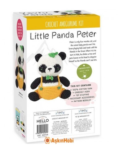 Crochet Work Amigurumi Toy Kit Little Panda Peter