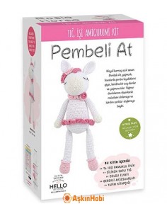 Crocheted Amigurumi Toys Crochet Work Amigurumi Toy Kit Pink Horse SCF12