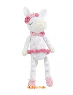 Tığ İşi Amigurumi Oyuncak Setleri Tiğ İşi Amigurumi Oyuncak Kiti Pembeli At SCF12 2