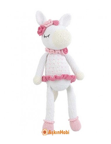 Tığ İşi Amigurumi Oyuncak Setleri Tiğ İşi Amigurumi Oyuncak Kiti Pembeli At SCF12