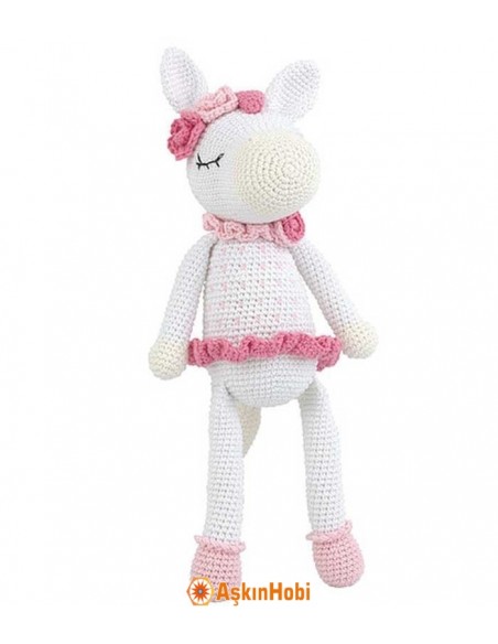 Crocheted Amigurumi Toys Crochet Work Amigurumi Toy Kit Pink Horse SCF12