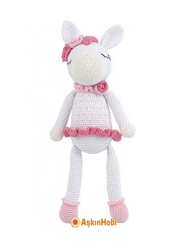 Tığ İşi Amigurumi Oyuncak Setleri Tiğ İşi Amigurumi Oyuncak Kiti Pembeli At SCF12