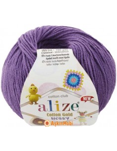 Alize Cotton Gold Hobby New Alize Cotton Gold Hobby New 44 Purple 44