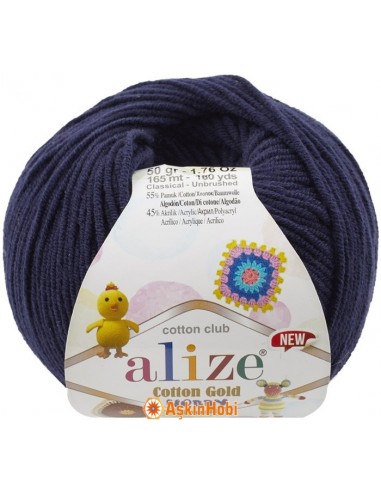 Alize Cotton Gold Hobby New 58 Navy Blue