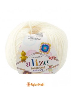 Alize Cotton Gold Hobby New El Örgü İpi Alize Cotton Gold Hobby New 62 Açık Krem 62