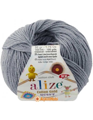Alize Cotton Gold Hobby New 87 Charcoal Gray
