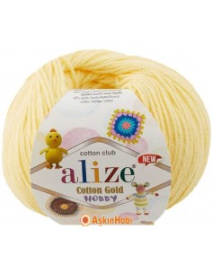 Alize Cotton Gold Hobby New El Örgü İpi Alize Cotton Gold Hobby New 187 Açık Sarı 187