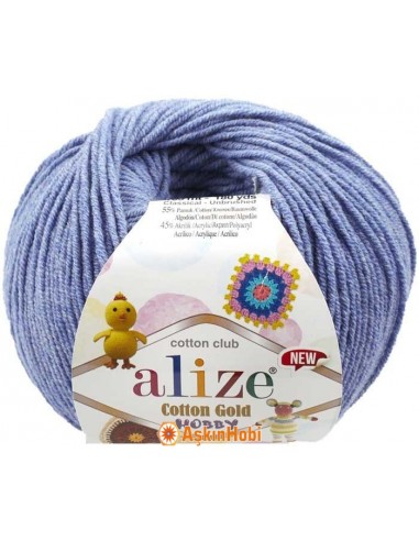 Alize Cotton Gold Hobby New 374 Blue Melange
