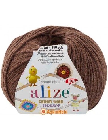 Alize Cotton Gold Hobby New 493 Kahve