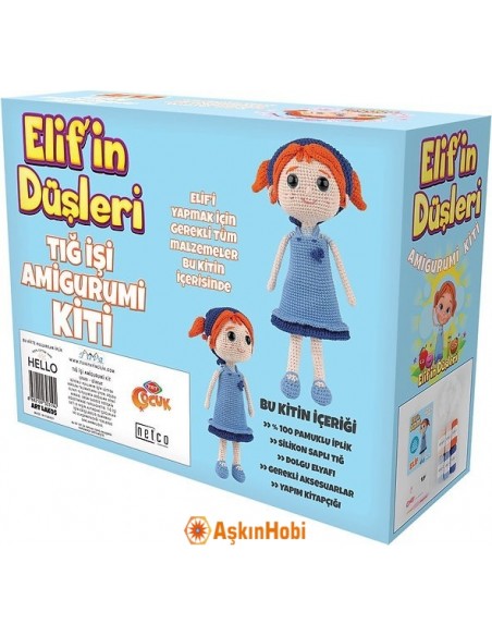 Tığ İşi Amigurumi Oyuncak Setleri Elifin Düşleri Amigurumi Kiti ED10041