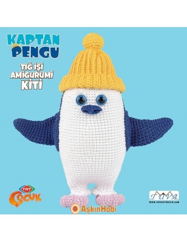 Tığ İşi Amigurumi Oyuncak Setleri Kaptan Pengu Amigurumi Kiti KP10044