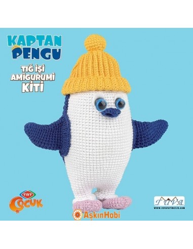 Crocheted Amigurumi Toys Captain Pengu Amigurumi Kit KP10044