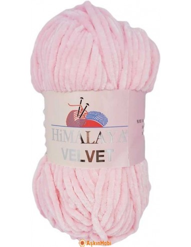 Himalaya Velvet Kadife İp, Himalaya Velvet Rope Pink 90019