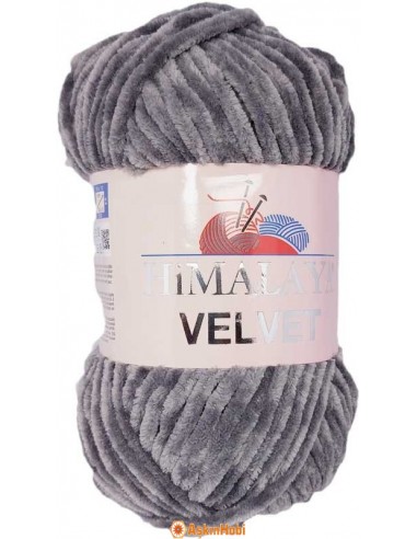 Himalaya Velvet Kadife İp, Himalaya Velvet Rope Grey 90020