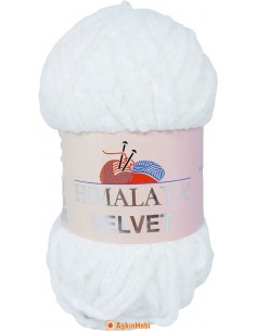 Himalaya Velvet Kadife İp Himalaya Velvet Rope White 90001 90001