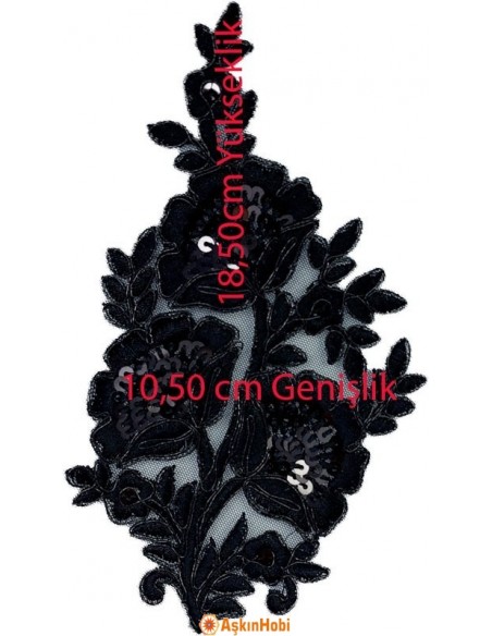 Dantel Ve Nakışlı Aplikeler Siyah Dantel Aplike 001 Aplike 001 Dantel Ve Nakışlı Aplikeler Siyah Dantel Aplike 001 Aplike 001