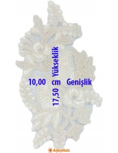 Dantel Ve Nakışlı Aplikeler Krem Dantel Aplike 005 Aplike 005 2