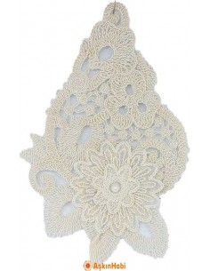 Dantel Ve Nakışlı Aplikeler Krem Dantel Aplike 007 Aplike 007