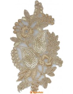 Dantel Ve Nakışlı Aplikeler Sarı Dantel Aplike 008 Aplike 008