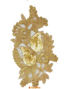 Dantel Ve Nakışlı Aplikeler Sarı Dantel Aplike 009 Aplike 009