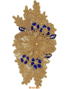 Dantel Ve Nakışlı Aplikeler Sarı Dantel Aplike 011 Aplike 011