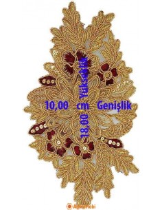 Dantel Ve Nakışlı Aplikeler Sarı Dantel Aplike 012 Aplike 012 2