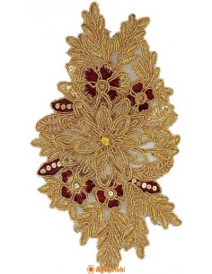 Dantel Ve Nakışlı Aplikeler Sarı Dantel Aplike 012 Aplike 012