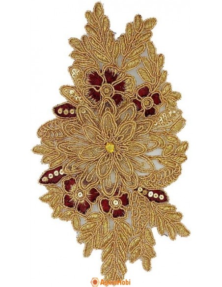 Dantel Ve Nakışlı Aplikeler Sarı Dantel Aplike 012 Aplike 012 Dantel Ve Nakışlı Aplikeler Sarı Dantel Aplike 012 Aplike 012