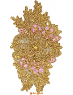 Dantel Ve Nakışlı Aplikeler Sarı Dantel Aplike 013 Aplike 013